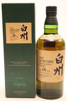 (1) The Hakushu 18 Year Old Single Malt Whisky, 43.5%ABV, 700ml