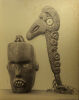 STEPHEN THOMPSON Carved Wooden Head, and Axe of Rare Form