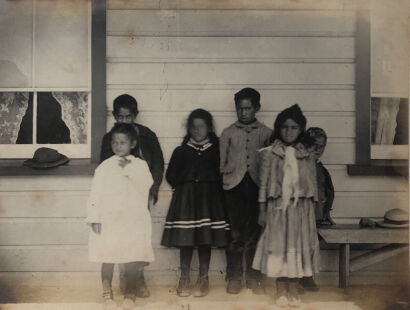 PHOTOGRAPHER UNKNOWN Two Photographs: Native Children Te Aute NZ; Beggars Bridge near Whitby Yorks