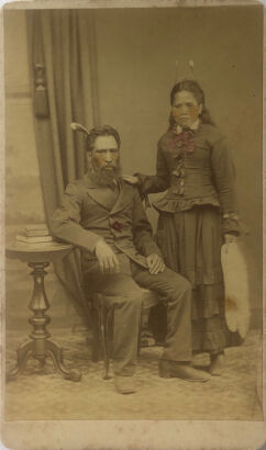 PHOTOGRAPHER UNKNOWN Carte de Visite of Pauro Tutaawha and Materina