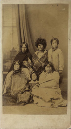 PHOTOGRAPHER UNKNOWN Carte de Visite of a Māori Family