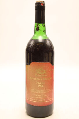 (1) 1986 Renmano Chairman's Selection Shiraz, South Eastern Australia (MS)