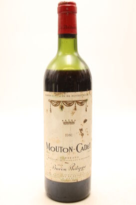 (1) 1981 Baron Philippe de Rothschild Mouton Cadet, Bordeaux (MS)