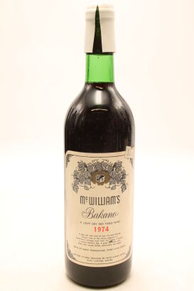 (1) 1974 McWilliam's Cabernet Sauvignon Bakano, Coonawarra