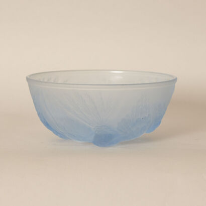 An Art Deco Joblin Vaseline Glass Dish