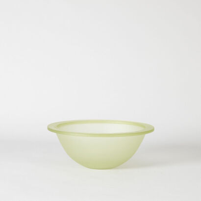 A Modern Design Cast Glass Bowl