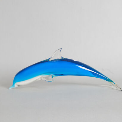 ​A Large Murano Art Glass Dolphin