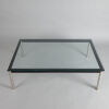 A Glass and Chrome Coffee Table - 2