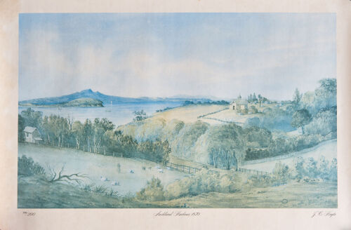 A Print of Auckland Harbour 1884 by J C Hoyle