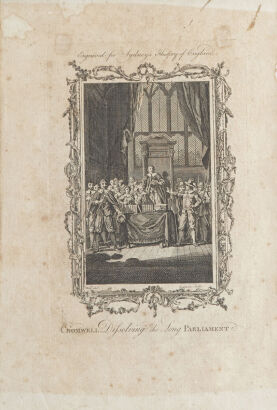 An Engraving of Cromwell Dissolving the Long Parliament, 1786