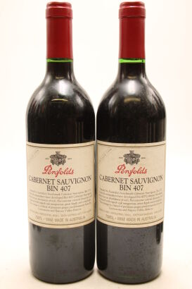 (2) 1994 Penfolds Bin 407 Cabernet Sauvignon, South Australia