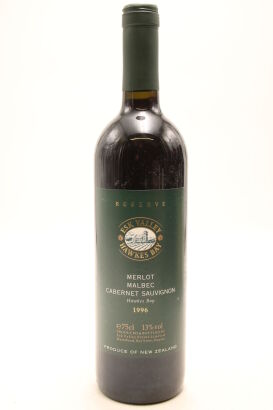 (1) 1996 Esk Valley Reserve Merlot Malbec Cabernet, Gimblett Gravels