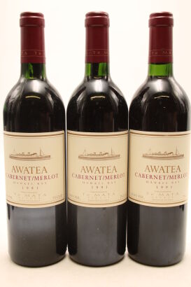 (3) 1991 Te Mata Estate Awatea Cabernets Merlot, Hawke's Bay (TS)