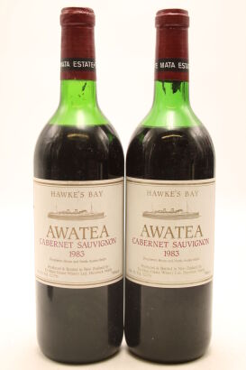 (2) 1983 Te Mata Estate Awatea Cabernets Merlot, Hawke's Bay (MS)