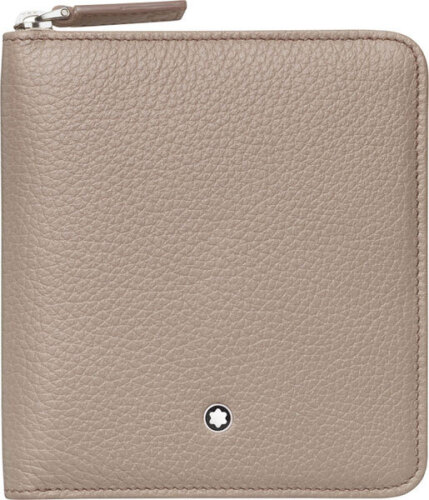 Montblanc Meisterstuck Beige Soft Grain Leather 4CC Wallet & Coin Case $735 RRP