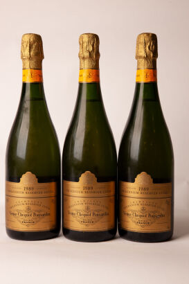 (3) 1989 Veuve Clicquot Trilennium Reserved Cuvee Disgorged September 1997