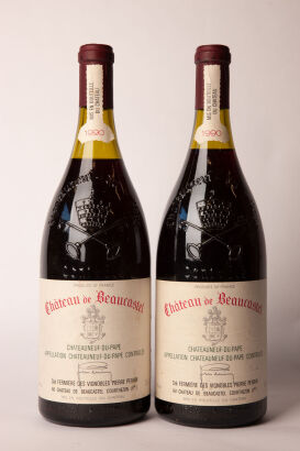 (2) 1990 Chateau Beaucastel Chateauneuf du Pape 1500ml