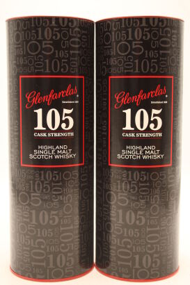 (2) Glenfarclas 105 Cask Strength Highland Single Malt Scotch Whisky 60% 1L 60% alc