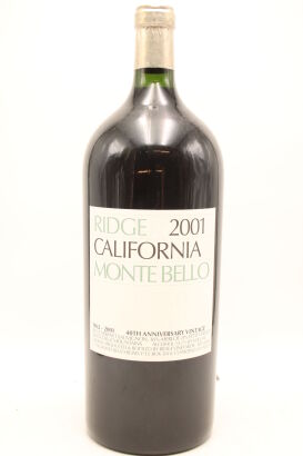 (1) 2001 Ridge Vineyards Monte Bello, Santa Cruz Mountains, 6000ml [JR17] [RP97] [WE97] [WS95]