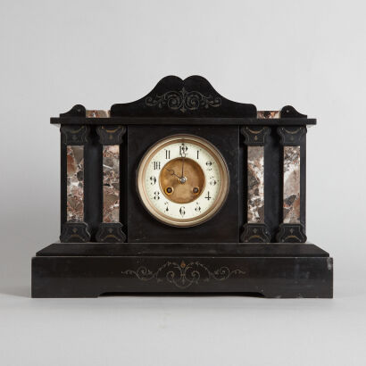 An Antique Marble Mantle Clock