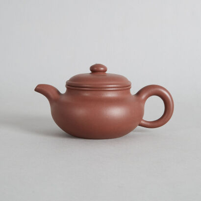A Chinese Red Clay Teapot (Cheng Shouzhen Mark)