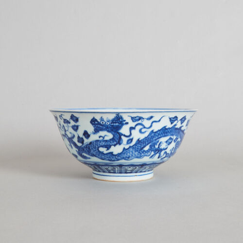 A Chinese Blue and White 'Dragon' Bowl (Da Ming Xuande Nian Zhi Mark)