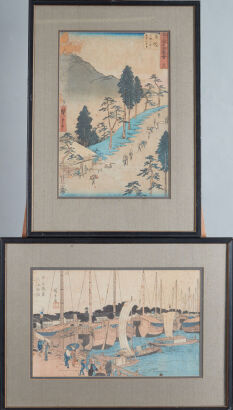 Two Framed Japanese Woodblock Prints