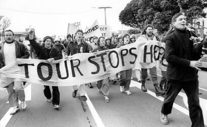 Anti-tour protesters take to the streets