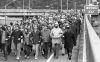 Protesters take to the streets during a public demonstration near Aotea Quay