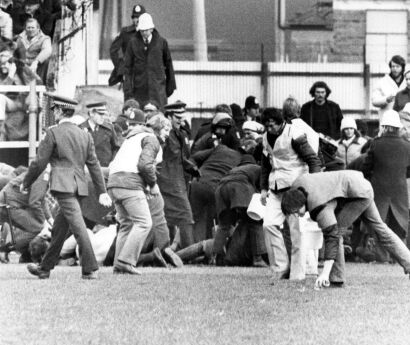 Protesters storm the field and disrupt the final test match