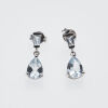 9ct White Gold Aquamarine Drop Earrings