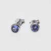 9ct White Gold Tanzanite Stud Earrings