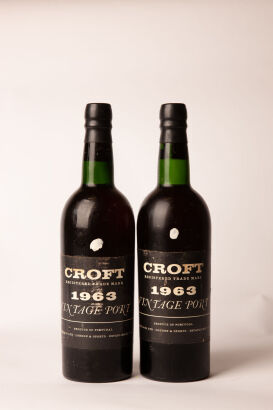 (2) 1963 Croft Vintage Port, Oporto