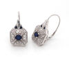 9ct White Gold Sapphire and Diamond Earrings