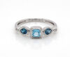 9ct White Gold Swiss & London Blue Topaz and Diamond Ring