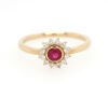 9ct Ruby and Diamond Cluster Ring