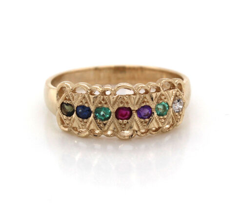 9ct 'Dearest' Early Victorian Style Ring