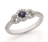 14ct White Gold Sapphire and Diamond Dress Ring