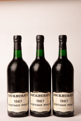 (3) 1967 Cockburns Vintage Port, Oporto