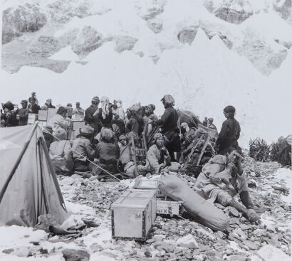 ALFRED GREGORY Porters at Base Camp on Everest