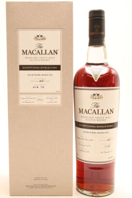 (1) The MaCallan Exceptional Single Cask 2018/ESB-9064/03, 61.6% ABV