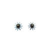 Silver Daisy Flower Stud Earrings