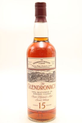 (1) Glendronach 15 Years Old Sherry Casks Single Malt Scotch Whisky, 40% ABV