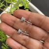 Silver CZ Stud Earrings - 3