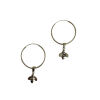 Silver Bee Hoops