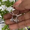 Silver Bee Hoops - 2