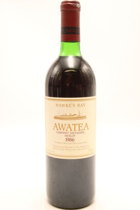 (1) 1986 Te Mata Estate Awatea Cabernet Merlot, Hawke's Bay
