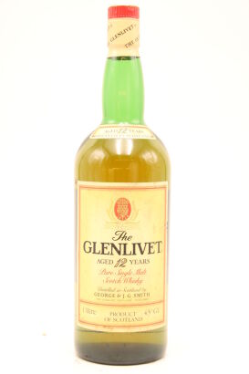 (1) The Glenlivet 12 Year Old, Single Malt Scottish Whisky 43% GL, 1000ml, circa 1980s