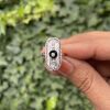 18ct White Gold Art Deco Diamond and Onyx Ring - 3