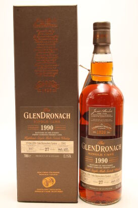 (1) 1990 Glendronach Pedro Ximenez Sherry Puncheon Single Cask 11 Year Old Single Malt Scotch Whisky, 70cl, 52.1% alc.